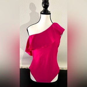 Brand New Pink One Shoulder Swimsuit!!! Very Flattering!!!